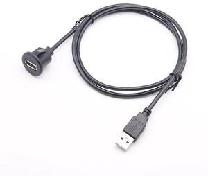 Car dashboard USB extension cable, usb panel small waterproof cable, USB2.0 male to female tape clip waterproof cable
