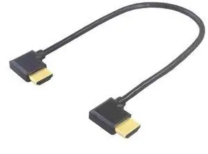 hdmi elbow cable, hdmi left bend to right bend elbow cable, double bend hdmi cable, 90-degree elbow high-definition cable supported