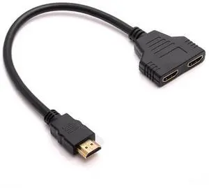 hdmi 1 split 2 male to 2 female splitter 1 in 2 out 1 in 2 out high-definition 1 split 2 screen splitter 1 to 2