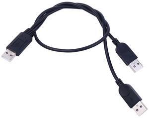 USB2.0 male-to-male network cable adapter with auxiliary power supply cable, dual-interface hard disk data connection cable
