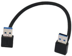 usb3.0 data cable, double-ended male to male, left-bend to right-bend, USB 90-degree double-bend to copy cable, hard disk cable