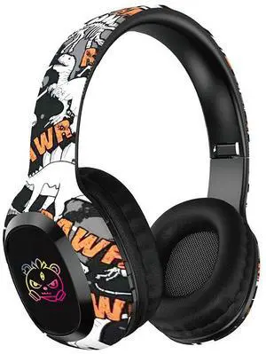 Cross-border graffiti P95LED over-ear Bluetooth headphones have long battery life, wireless music, and are universal for sports and mobile phones. The manufacturer is booming