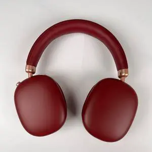 Custom-made best-selling retro magnetic wireless over-ear Bluetooth headphones with metal spray-painted knobs and fabric headbows, private mold factory