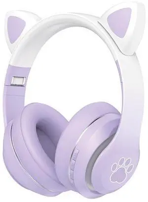 Wholesale private molds of cross-border bestseller SN36M over-ear Bluetooth headphones with wireless light-emitting gradient cat ear bands and FM headsets