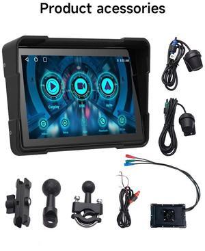 5-inch portable car motorcycle dashcam, carplay navigation device, IP67 waterproof, high-definition, 5-inch individual navigation + dual lenses + tire pressure