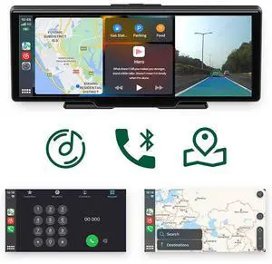 10.26-inch high-definition dashcam, cross-border car navigation system, carplay car navigation system all-in-one machine, 10.26-inch screen projection + single front 4K camera recording