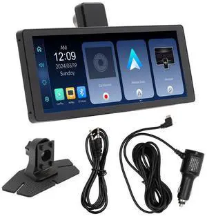 10.26-inch wireless carplay portable screen, 4K front and rear dual recording dash CAM, portable car smart screen