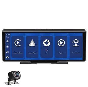 4K high-definition 10.26-inch wireless portable Carplay dashcam, car PND dual recording DVR display, 10.26-inch front and rear dual channels +Carplay device