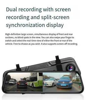 4K rearview mirror, streaming media dashcam, ADAS driving assistance, reversing camera, front and rear dual recording, WiFi full-screen