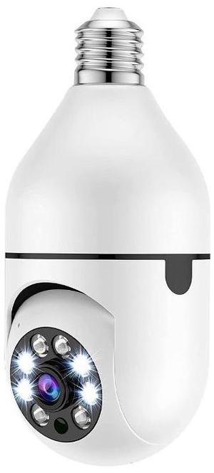 E27 bulb camera, high-definition home full-color dual-light camera, WiFi night vision security surveillance camera A6