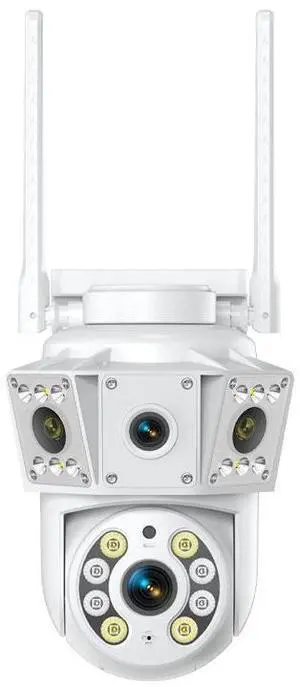 K30 dual-eye panoramic gun-ball linkage camera, full-color high-definition night vision camera, WIFI remote intercom monitoring