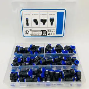 A cross-border combination of 15 pieces each of 6mm pneumatic quick couplings and quick-release pneumatic connectors, including PUPYPEPV