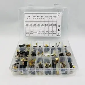 69 pieces of motor carbon brush combinations, 23 different sizes of power tool maintenance parts cross-border best-selling combinations