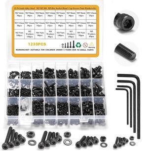 1230 sets of M2, M3, M4M screws, nuts and washers combined with 12.9 grade alloy steel and black galvanized products are selling well across borders