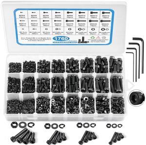 1760 metric screws of M2, M3, M4 and M5 are classified as grade 12.9 alloy steel hexagonal socket head bolts and nut sleeves