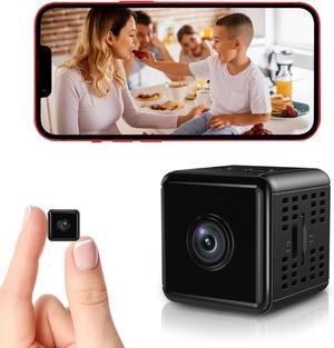 Hidden Camera, 1080P HD WiFi Camera - Mini Nanny Spy Cam with Night Vision & Motion Detection - Indoor/Outdoor Wireless Security Cameras for Home, Car, Baby & Pet Monitoring(Black)