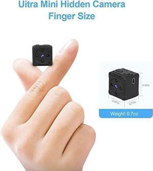Mini Spy Camera Hidden, Full HD 1080P Portable Small Covert Home Nanny Cam with Motion Detection and Night Vision, Indoor/Outdoor Micro Security Surveillance Hidden Camera(No SD Card)