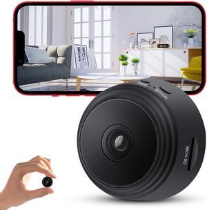 Hidden Camera, 1080P HD WiFi Camera - Mini Nanny Cam with Night Vision & Motion Detection - Indoor/Outdoor Wireless Security Camera for Home, Car, Baby & Pet Monitoring(Black)