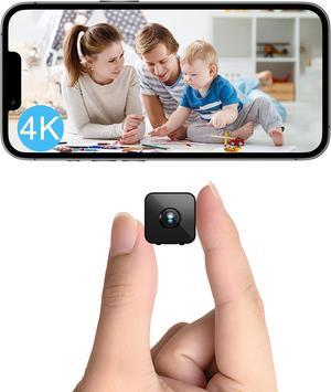 4K Mini Indoor Wireless Camera Micro Pet WiFi Small House Tiny Body Security Camera Nanny Smart Cameras,Night Vision Motion Detection Indoor Outdoor