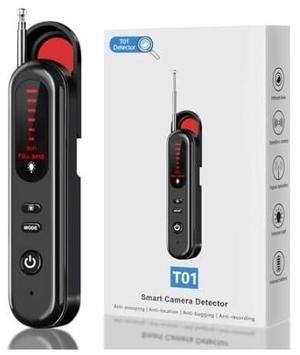Hidden Camera Detector - 2025 Portable Camera Finder, GPS Tracker Detector, RF Wireless Signal Scanner for Office, Hotels, Cars, 5 Levels Sensitivity (Black)