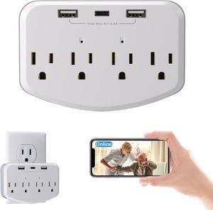 1080P Wireless Hidden Cameras Mini Small Spy Security Wall Outlet WiFi Camera Indoor Camera for Home SecurityUpgraded
