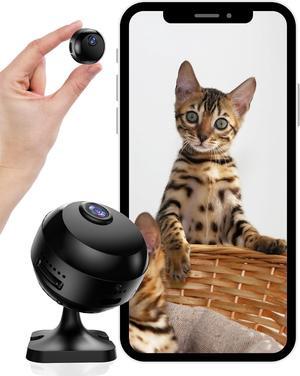 Wireless Mini Camera 1080P Wi-Fi Hidden Camera for Indoor Security Pet Monitoring, Motion Detection Night Vision Pet Cameras Nanny Cam