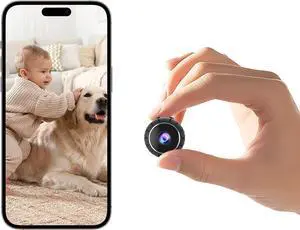 Mini Hidden Camera, 1080P HD WiFi Camera, Small Cameras Wireless, Nanny cam with Night Vision for Indoor, Pets, Baby