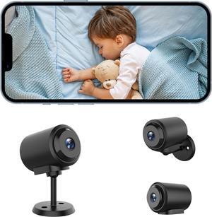 4K Security Camera,WiFi Mini Wireless,Real-Time Monitoring with App SD Card Storage Portable Surveillance,Night Vision for Indoor