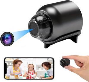 Wireless Camera Spy Hidden Cameras, Mini Nanny Cam Smart Home, Small Indoor Outdoor Camera with Remote View, Compatible with Android and iOS, Baby, Pet Monitor, Car Guard(Video Only)