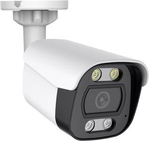 UltraHD 4K POE Outdoor Bullet Security Camera, 8MP Surveillance IP Network Camera with Human/Vehicle Detection, 88ft Color Night Vision, Two Way Talk, 2.8mm Lens Wide Angle, SD Card Slot