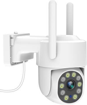 4K Outdoor Security Camera, 8MP 2.4G/5G WiFi &Wired Cameras for Home Security, 360° View Pan Tilt IP Surveillance Camera with Human Detection, Auto Tracking,Two Way Talk, Full Color Night Vision