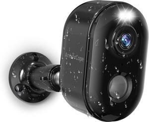 Security Cameras Wireless Outdoor, Battery Powered 2k WiFi Cameras for Home Security, Spotlight Color Night Vision, AI Motion Detection, Siren, Weatherproof, 2-Way Talk, Playback, SD/Cloud Storage