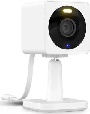 Indoor/Outdoor 1080p Wi-Fi Smart Home Security Camera with Color Night Vision, Built-in Spotlight, Motion Detection, 2-Way Audio, Compatible with Alexa & Google Assistant, White