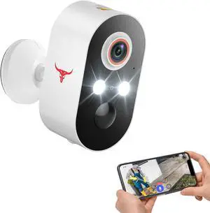 1080p Wireless Security Camera, 2.4GHz Wi-Fi, Color Night Vision, AI Human Detection, PIR Motion Detection, 2-Way Talk, Outdoor Surveillance Bullet Cam (1 Pack)