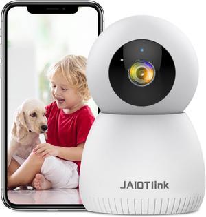Indoor Camera, 5G & 2.4G WiFi Pet Camera with Phone APP,Security Cameras for Home with 360° Pan&Tilt,Night Vision,Motion Detection,2 Way Audio,SD or Cloud Storage,Work with Alexa, White