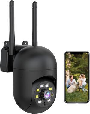 2K Security Camera Wired, Home WiFi Camera (2.4G/5G), 360° PTZ Baby/Pet Monitor with Color Night Vision, Motion Detection, 2-Way Audio, Cloud Storage Only, Works with Alexa