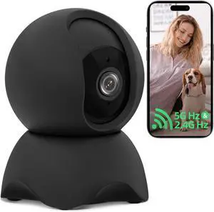 Security Indoor Camera, 1080P HD Dog & Baby Monitor, 5/2.4GHz with Motion Detection,SD & Cloud Storage,Night Vision Pet & Baby Camera Two Way Audio, Privacy Mode