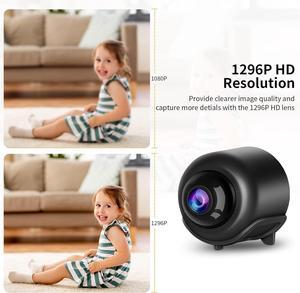 Tiny WiFi Camera for Home Security 1Pcs, 3MP Portable HD Night Vision Motion Detection Remote Surveillance 120° Wide Angle Camera, Baby Monitor Small Motion Activated Camera Use with Wire