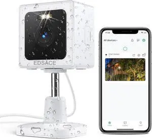 Home App Weatherproof Indoor and Outdoor IP65 2K Wi-Fi Smart Home Security Camera with Color Night Vision, 2-Way Audio, Wireless Camera for Pets,Dogs & Cats, Nanny, Elderly Surveillance (1)