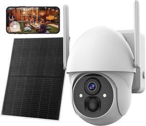 Solar Security Cameras Wireless Outdoor, Total Wire-Free Solar PTZ Speed Dome Camera, Pan Tilt 360 Degree View Battery Camera,Home Security Wireless Outdoor Solar Powered Camera X88