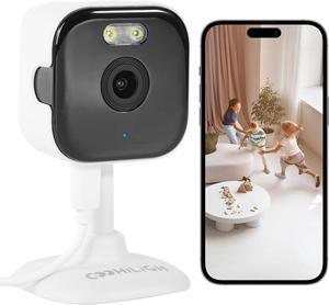 2.4G/5G Security Camera Indoor, 2K Pet Camera Indoor with Phone App, Foldable WiFi Baby Camera Motion Detection, Two-Way Talk, IR/Color Night Vision