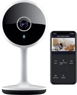 Indoor Smart Security Cameras, 1080p HD Wi Fi Surveillance, Motion Detection, Night Vision, Two Way Audio, Compatible with Alexa & Google, Cloud & Local Storage