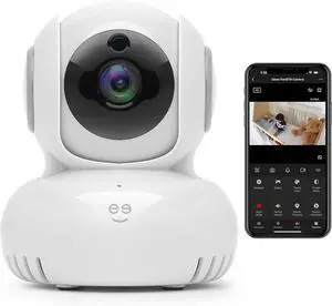 Sentinel 1080p Wireless Indoor Surveillance Camera  Smart Motion Detection, Night Vision, and Two-Way Audio | Alexa & Google Assistant Compatible Security Camera