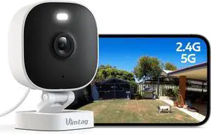 Upgrade 4MP Outdoor/Indoor Camera with Spotlight, 2.4/5G Smart WiFi Cameras for Home Security, Color Night Vision, Siren, 2-Way Audio, Motion Detection, Support Alexa & Cloud/SD Card, Wired