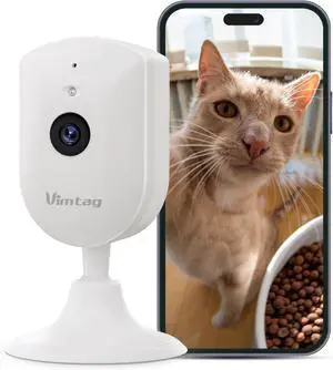 Indoor 2.5K/4MP 2.4G WiFi Wired Plug-in Camera for Home Security/Pet/Dog/Cat/Baby with Phone App, 2-Way Audio/Night Vision, AI Human/Sound/Motion Detection, Support Alexa/Up to 512GB TF Card