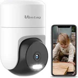2.5K Cameras for Home Security, Plug-in 2.4G WiFi Outdoor Camera for Pet/Dog/Cat/Baby/House, 360° View, Color Night Vision, Waterproof, Phone App, Motion Tracking & Alert, Cloud/SD Storage
