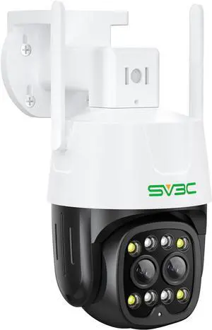 WiFi Security Camera Outdoor Dual Lens Wireless IP 4MP Cam with Auto Tracking Floodlight Color Night Vision 2-Way Audio Motion Detection, RTSP, FTP, SD Card Record, PC, APP, Onvif Conformant