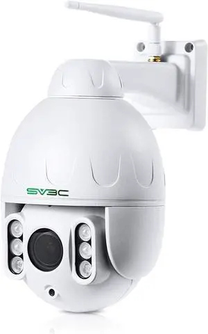 1080P Outdoor PTZ WiFi Camera, ONVIF Security IP Camera with Auto Tracking, 197ft HD Night Vision, 5X Optical Zoom, Two-Way Audio, Waterproof, Compatible with Blue Iris, SD Card Slot, CamHiPro