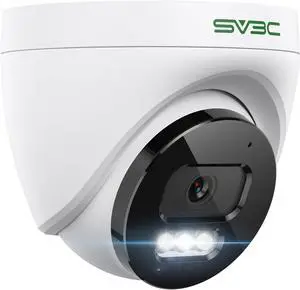 4K POE Camera Outdoor, IP Dome Wired Security Indoor Camera with Human/Vehicle Detection, 8MP HD Color Night Vision, Two Way Audio, Waterproof, 24/7 Recording, RTSP, ONVIF, Up to 512GB SD Card
