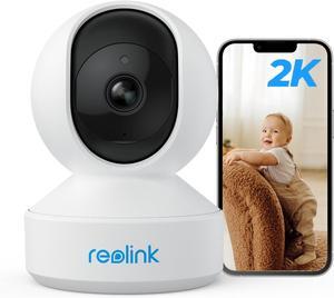 2K Indoor Security Camera E1, Plug-in 2.4G Wireless WiFi for Baby/Pet Monitor with Phone app, 360 Degree Dog Camera with Person/Pet Detection, Night Vision, 2-Way Talk, Local Storage